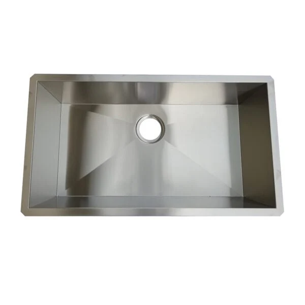 18g Zero Radius 32  18 Single Bowl Undermount Stainless Steel Kitchen Sink - Poukt