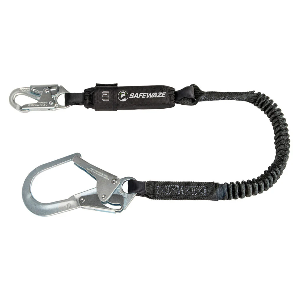 PRO 6   Stretch Energy Absorbing Lanyard: Rebar Hook - Poukt