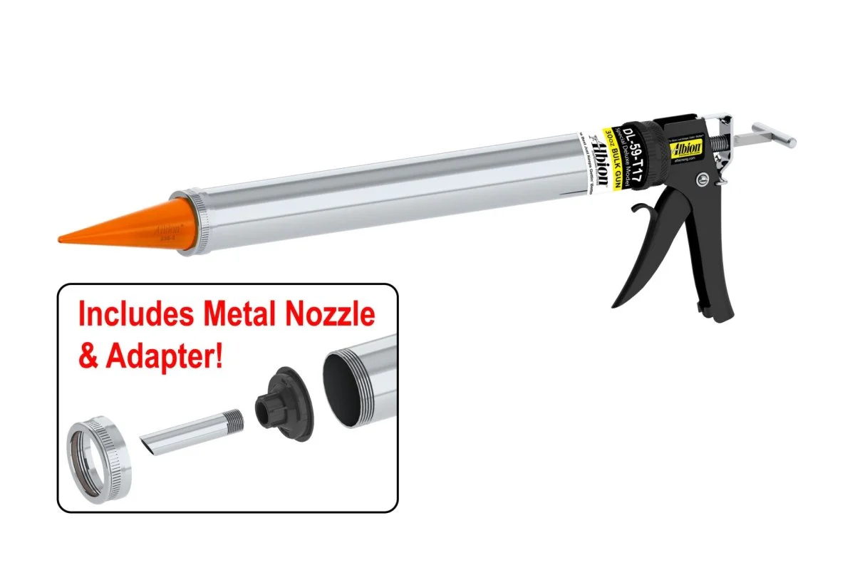 30oz Special Deluxe Manual Bulk Gun w/ Orange Cone Nozzles (6 Count) - Poukt