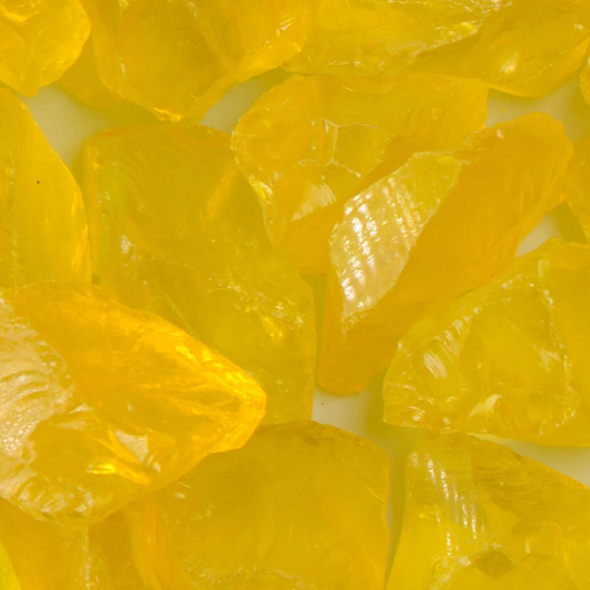 Chunky Yellow Fire Glass - Poukt