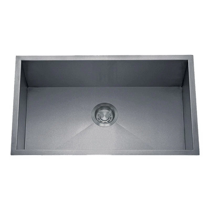 Dakota Sinks DSZ-3018 Signature Z-Series 30 Inch Zero Radius Single Bowl Undermount Stainless Steel Kitchen Sink with Bottom Grid - Poukt