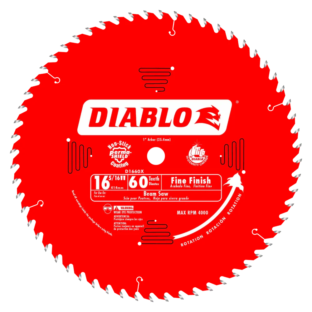 16-5/16 in. x 60 Tooth Fine Finish Beam Saw Blade - 2 per Order - Poukt