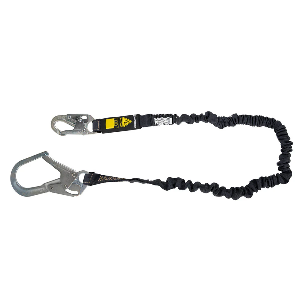 Arc Flash 6   Internal Energy Absorbing Lanyard: Aramid, Rebar Hook - Poukt