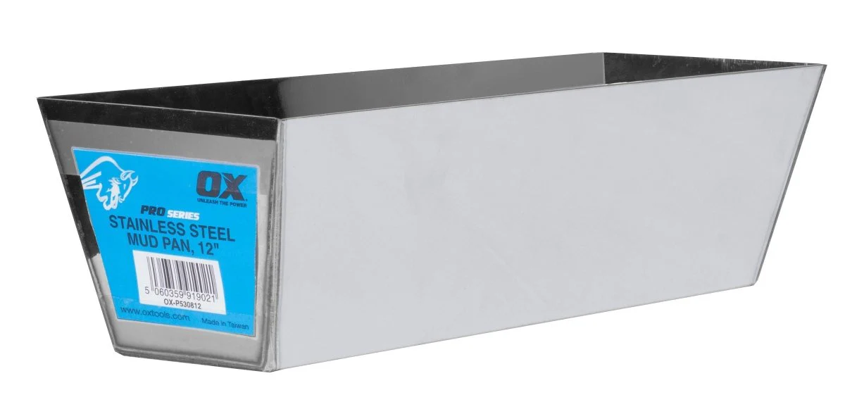 Ox Pro Stainless Steel Mud Pan - Poukt