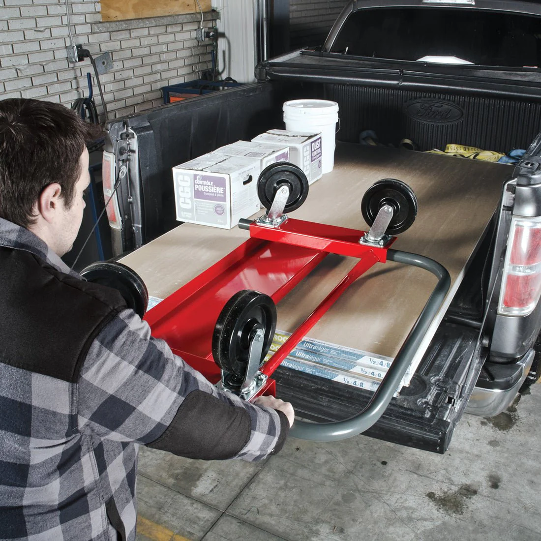 Wall Hauler Series 3600 Drywall Cart Removable Handle (BuildMan Pro) - Poukt