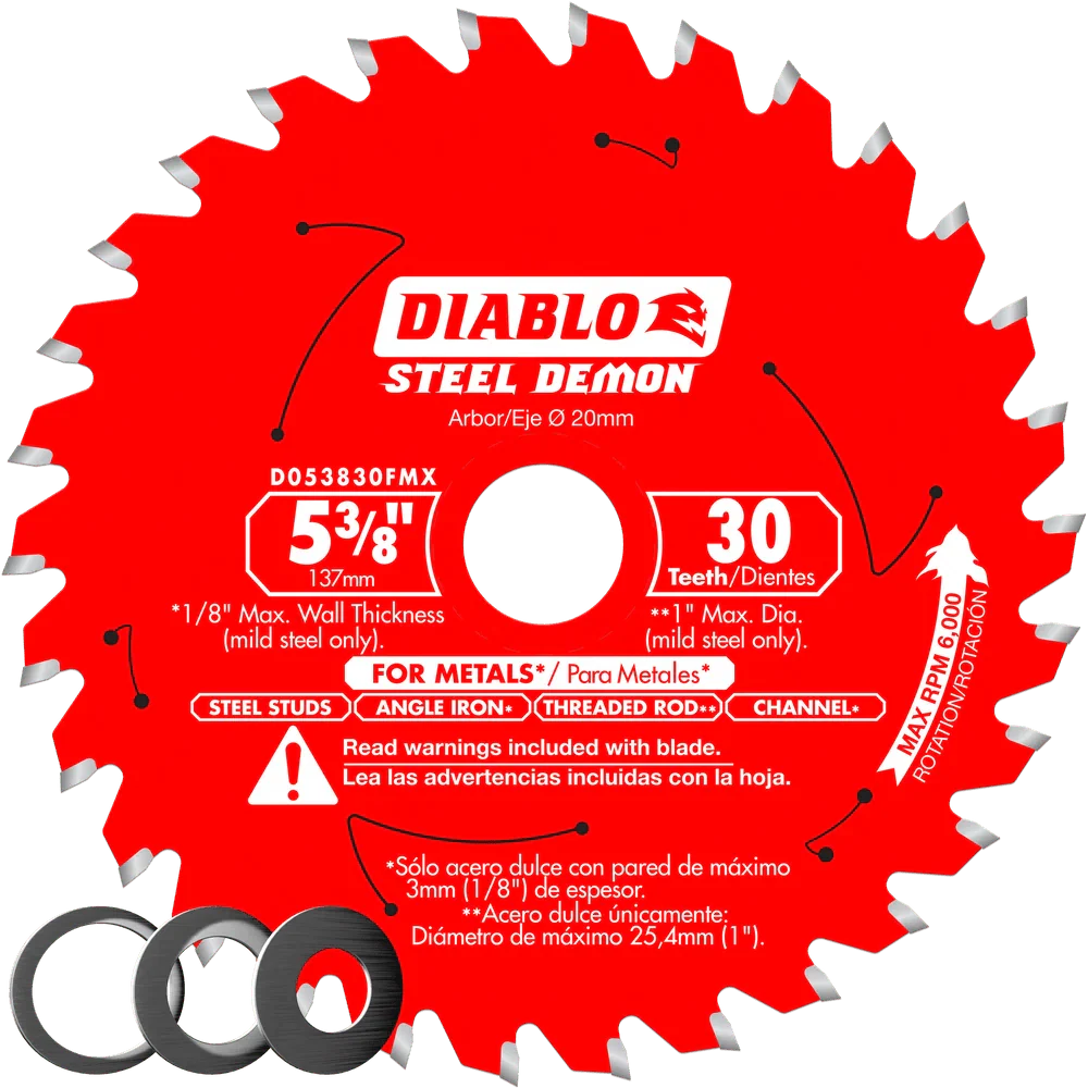 5 3/8 in. x 30 Tooth Carbide-Tipped Saw Blade for Metal - 10 per Order - Poukt