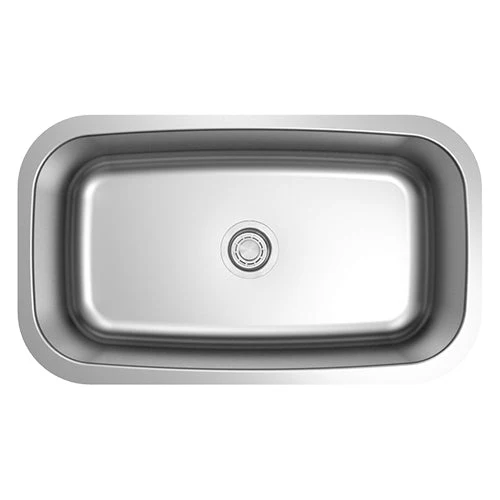 18g Standard Radius 32  18 Single Bowl Undermount Stainless Steel Kitchen Sink - Poukt