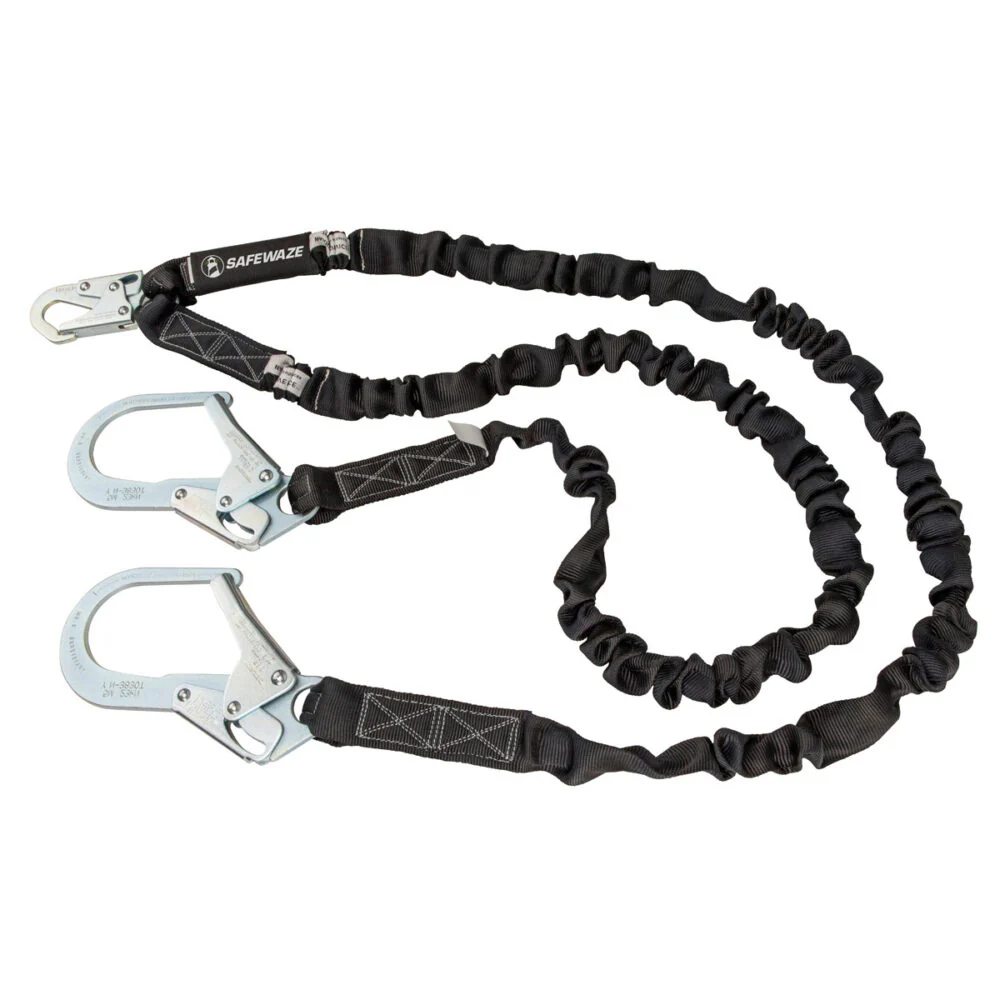 V-Line 6   Internal Energy Absorbing Lanyard: Dual Leg, Rebar Hooks - Poukt