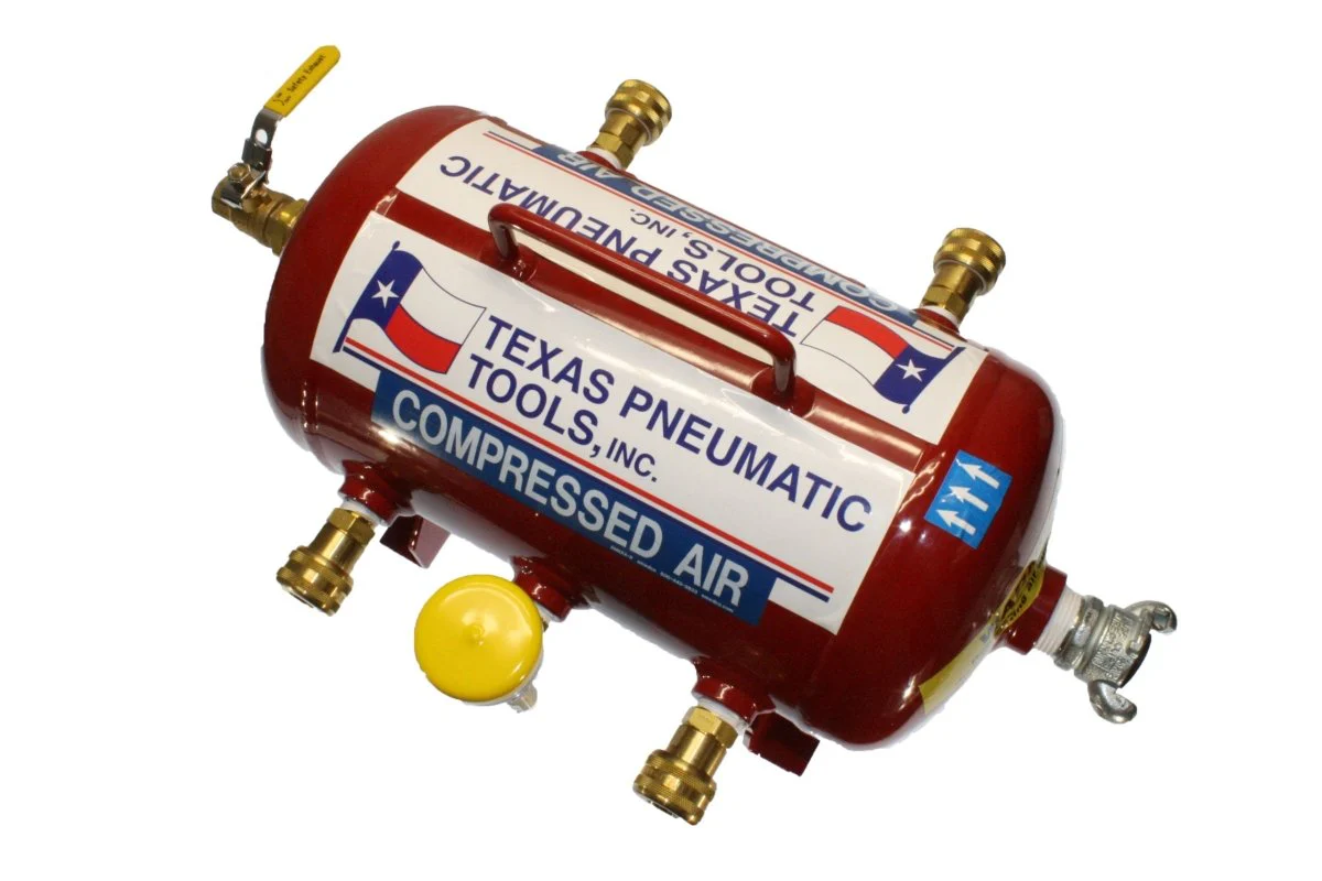 TX-3AMF-QC(3/8) - Air Manifold (2.5 Gal, ASME Tank w/ 3/8