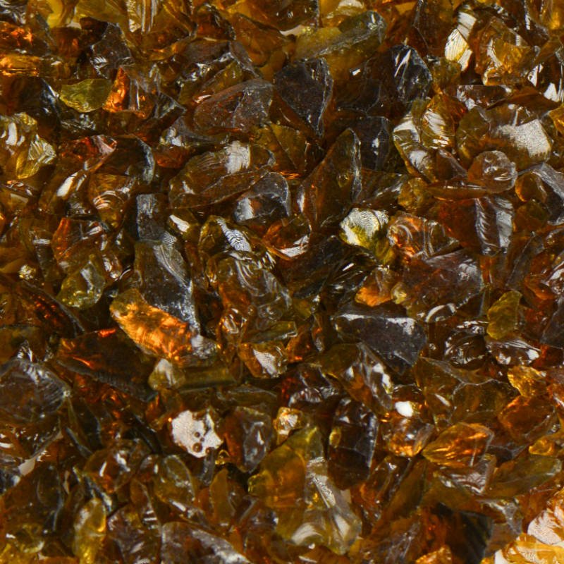 Amber Brown Terrazzo Glass - Poukt