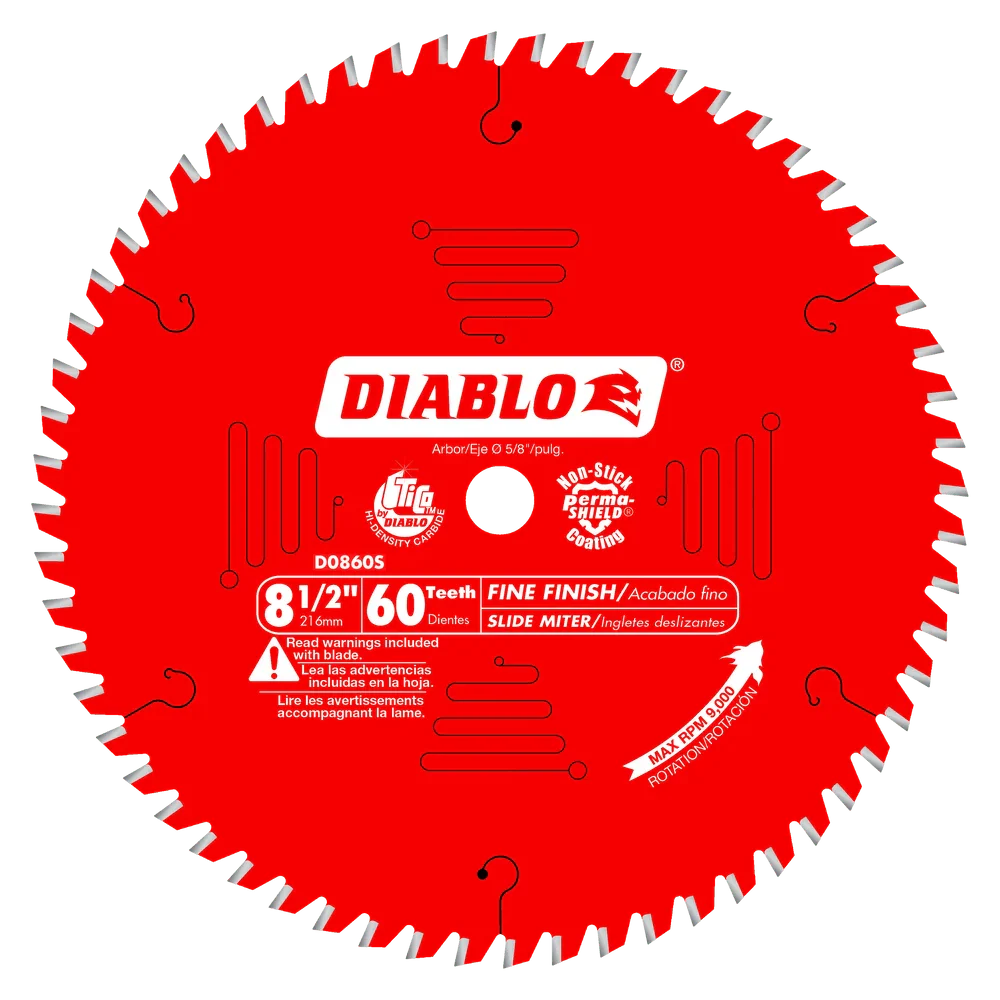 8-1/2 in. x 60 Tooth Fine Finish Saw Blade - 5 per Order - Poukt