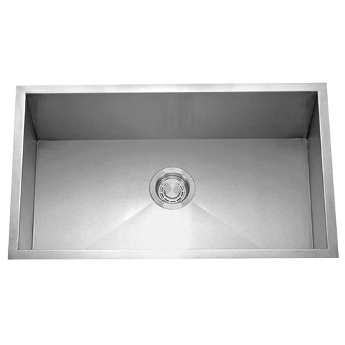 18g Zero Radius 32  18 Single Bowl Undermount Stainless Steel Kitchen Sink - Poukt