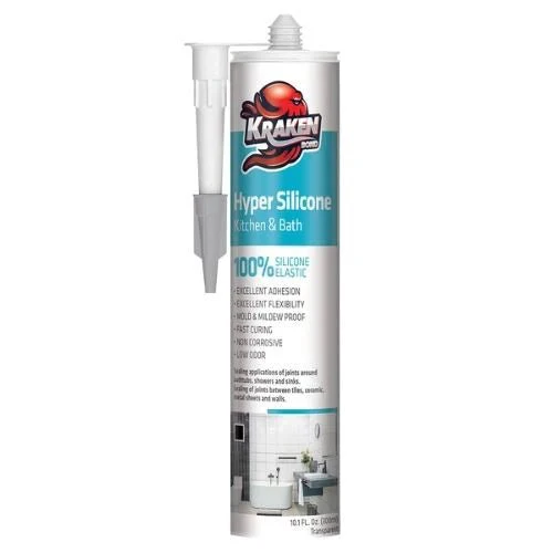 Hyper Kitchen & Bathroom Silicone 300Ml (10.1 FL. OZ) Transparent - 12 COUNT - Poukt