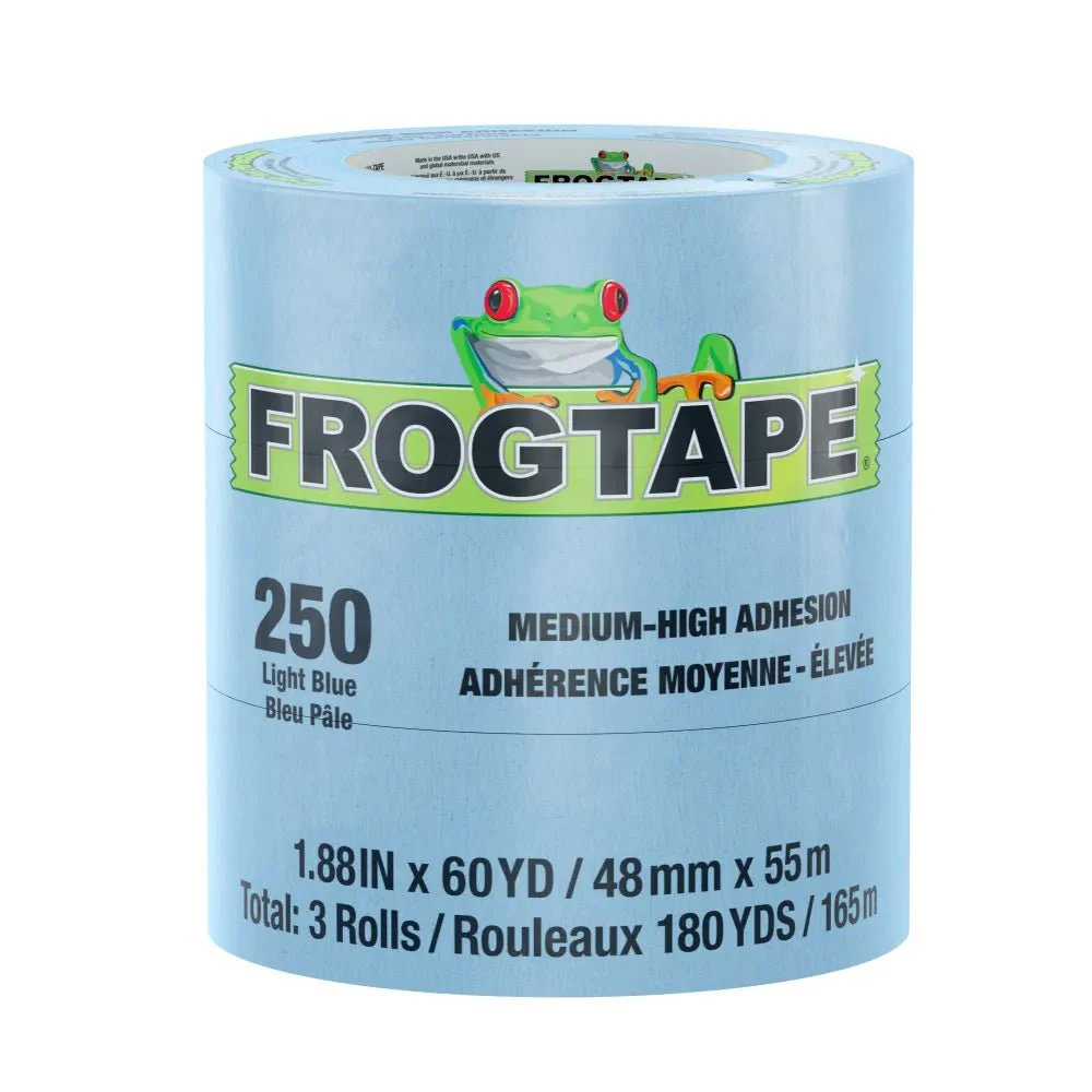 Frogtape  250 Light Blue Performance Grade Moderate Temperature, Medium-High Adhesion Masking Tape - Poukt