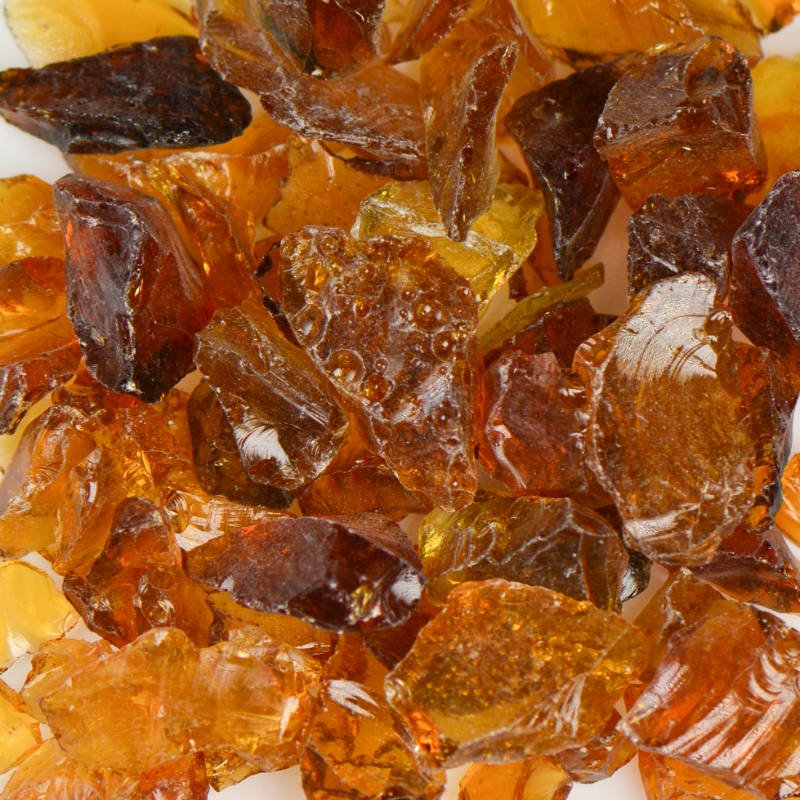 Crystal Amber Fire Glass - Poukt