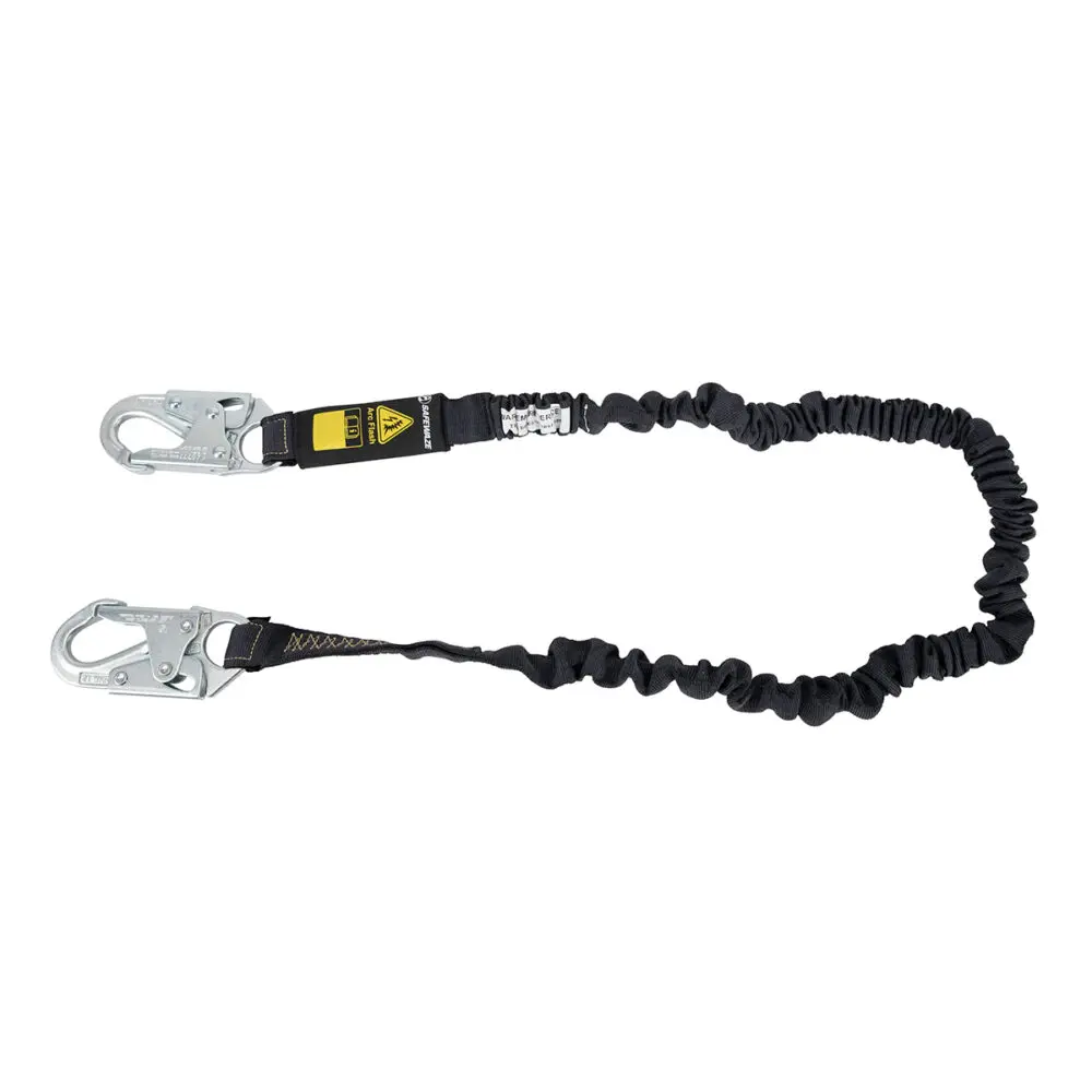 Arc Flash 6   Internal Energy Absorbing Lanyard: Aramid, Snap Hook - Poukt