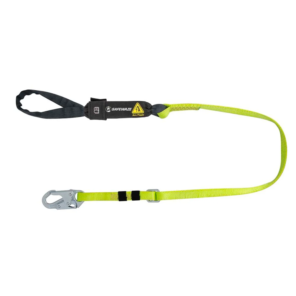 Arc Flash 4  -6   Adjustable Energy Absorbing Lanyard: Snap Hook, Soft Loop - Poukt