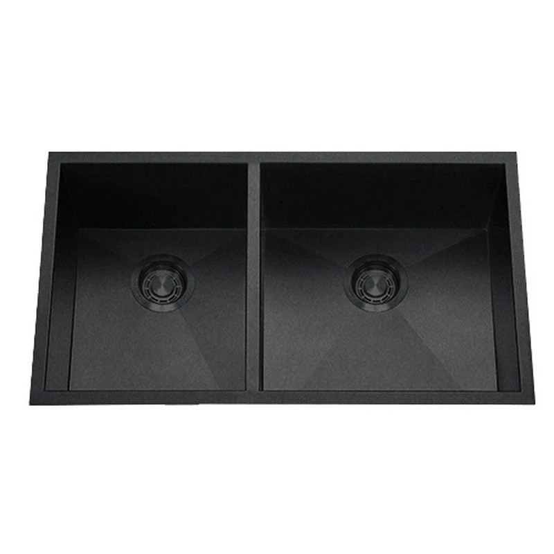 Dakota Sinks DSZ-4060 Signature Z-Series 32 Inch Zero Radius 40/60 Double Bowl Undermount Stainless Steel Kitchen Sink with Bottom Grid - Poukt