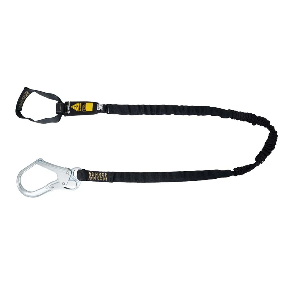 Arc Flash 6   Internal Energy Absorbing Lanyard: Aramid, Soft Loop, Rebar Hook - Poukt