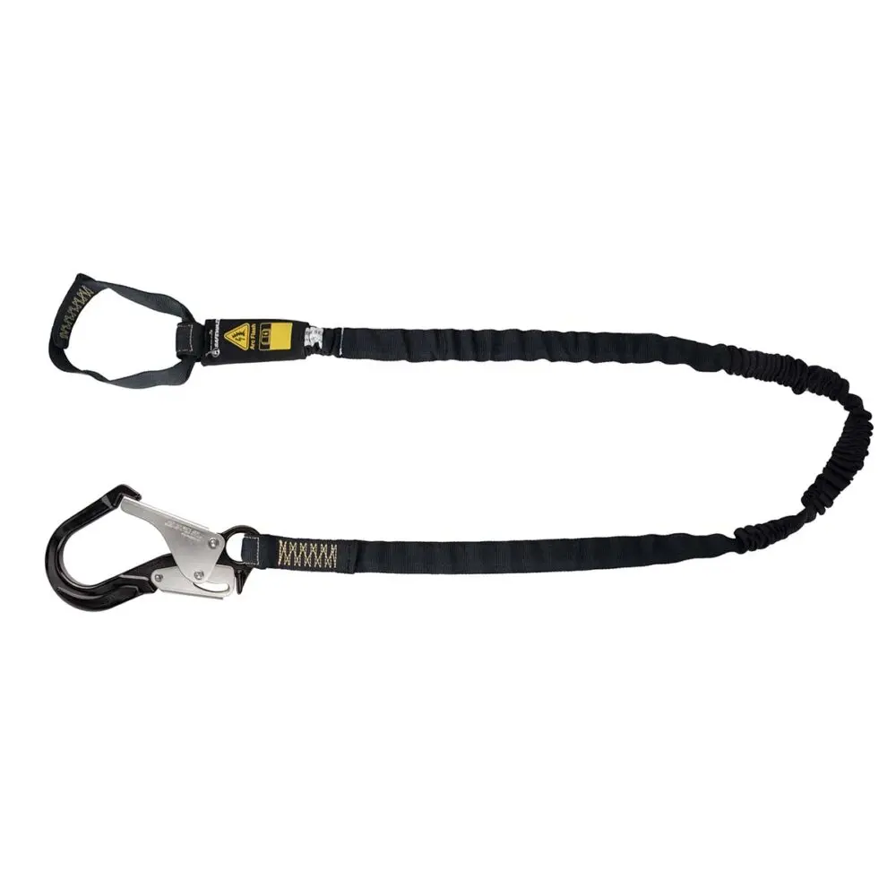 Arc Flash 6   Internal Energy Absorbing Lanyard: Aramid, Soft Loop, Alu Rebar Hook - Poukt