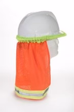 ANSI Mesh Hard Hat Neck Shade w/ Reflective (12 Count) - Poukt