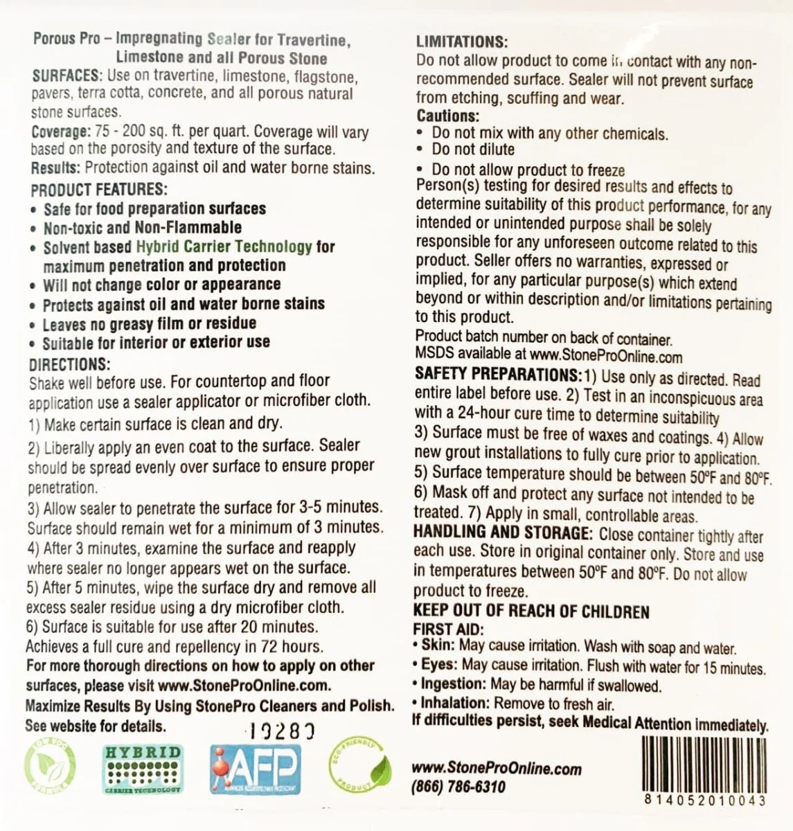 Porous Pro Impregnating Sealer - Sale - Poukt