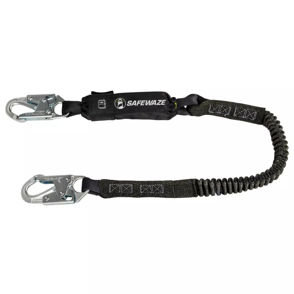 PRO 6   Stretch Energy Absorbing Lanyard: 12   FF, Snap Hook - Poukt