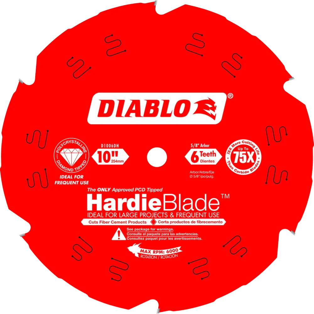 10 in. x 6 Tooth Fiber Cement - 3 per Order - Poukt