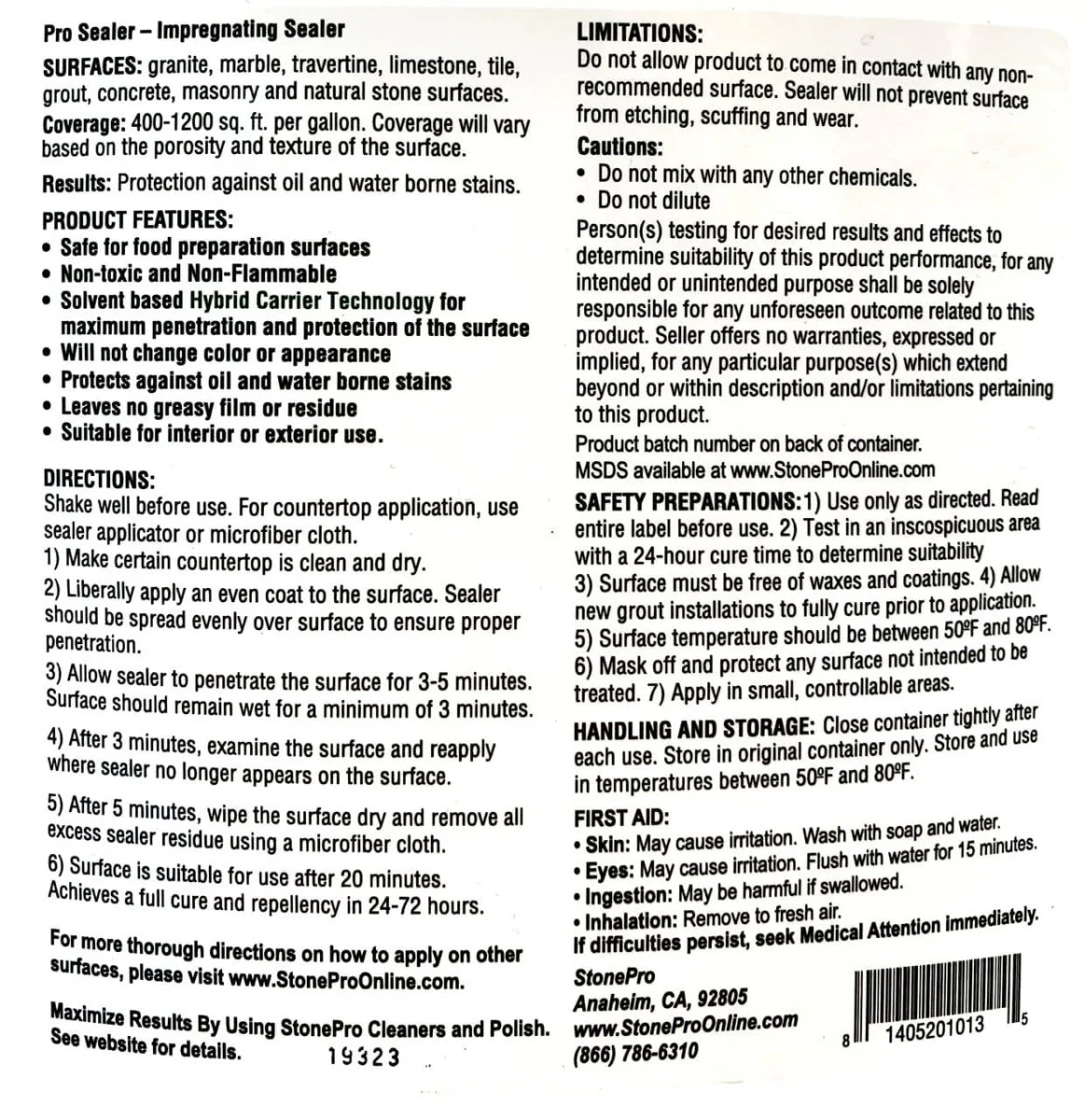 Pro Sealer Impregnating Sealer - Poukt