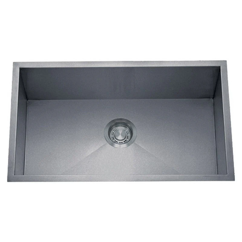 Dakota Sinks DSZ-3218 Signature Z-Series 32 Inch Zero Radius Single Bowl Undermount Stainless Steel Kitchen Sink with Bottom Grid - Poukt