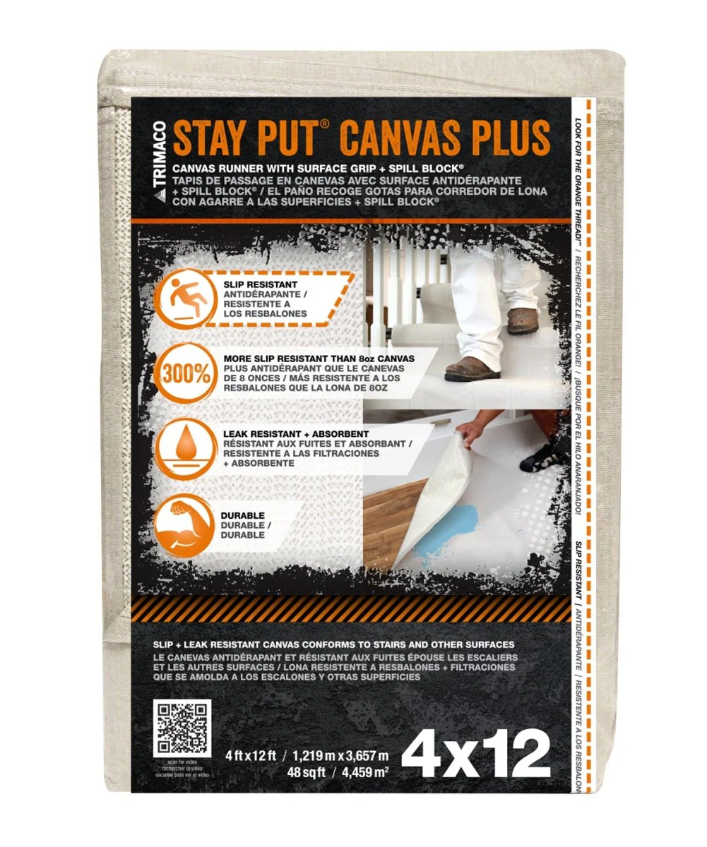 Stay Put  Plus Slip Resistant Canvas Dropcloth - Poukt