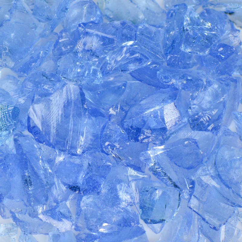 Crystal Blue Fire Glass - Poukt