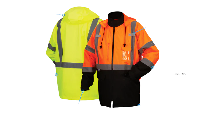 Pyramex Hi-Vis Class 3 Lime & Orange Parkas - RP31 Series - Poukt