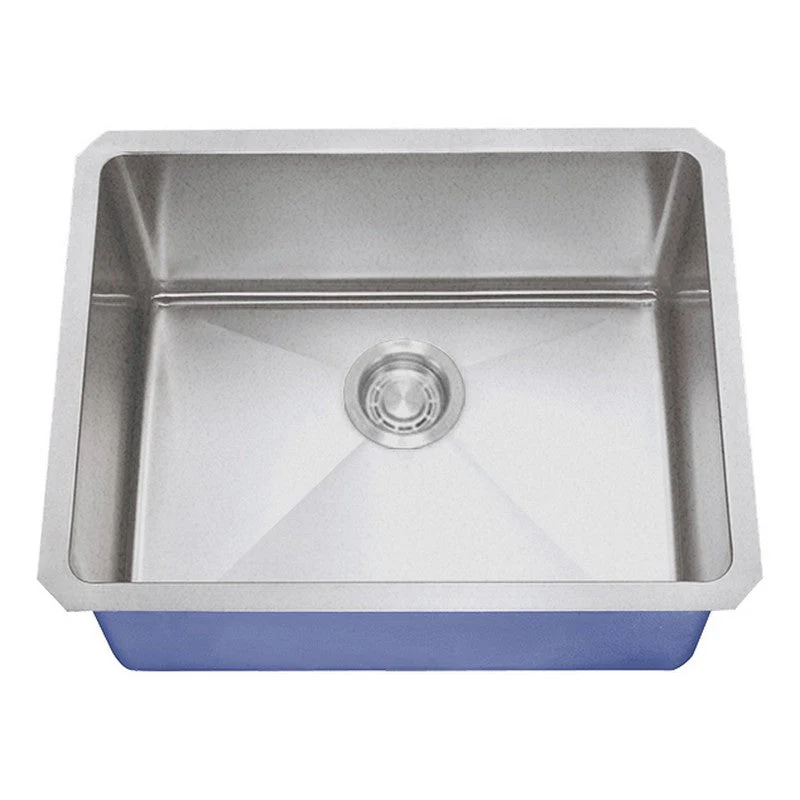 Dakota Sinks DSM-1915 Signature M-Series 19 Inch Micro Radius Single Bowl Undermount Kitchen Bar Sink with Bottom Grid, Satin Brushed Nickel - Poukt