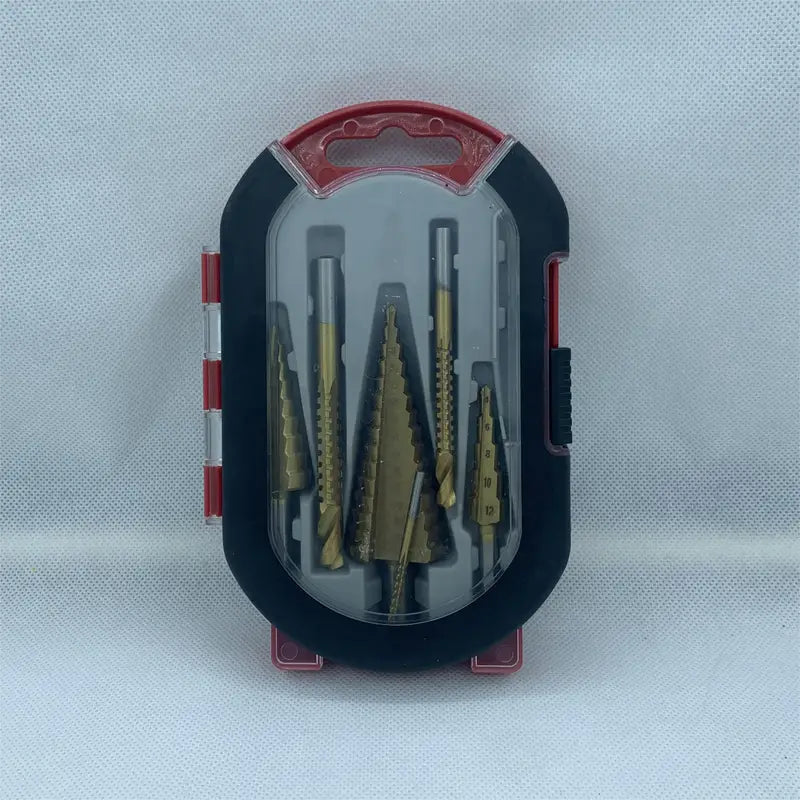Titanium Step Drill Bits Drilling & Twisting Metal - 6 piece set - Poukt