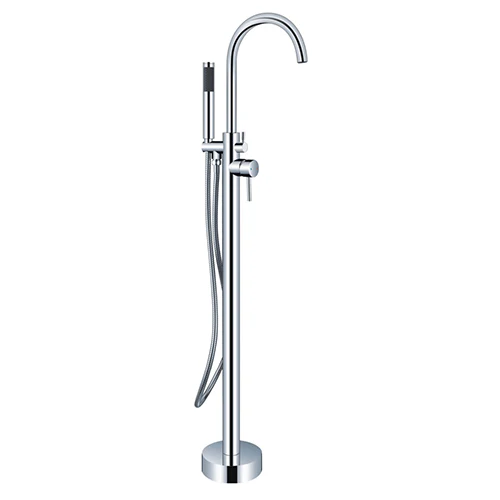 Dakota Sinks Signature 43 3/8 Inch Floor Mounted Bathtub Filler with Shower Head - Poukt