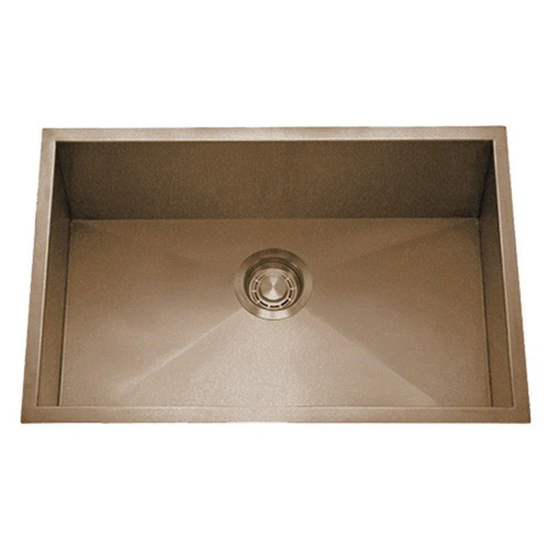 Dakota Sinks DSZ-2718 Signature Z-Series 27 Inch Zero Radius Single Bowl Undermount Stainless Steel Kitchen Sink with Bottom Grid - Poukt