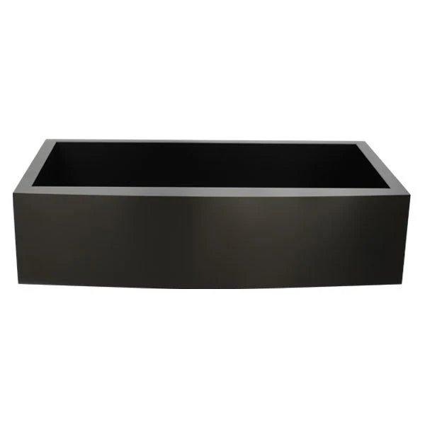 Dakota Sinks DSZ-A3620 Signature Z-Series 36 Inch Zero Radius Single Bowl Apron Front Stainless Steel Kitchen Sink with Bottom Grid - Poukt