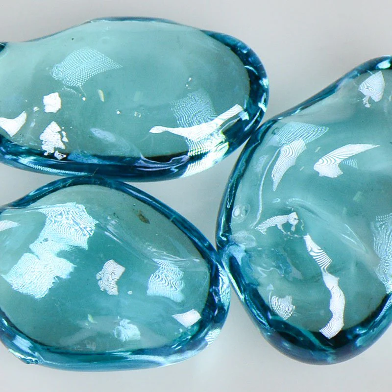 Blue Raspberry Iridescent Jelly Bean Glass - Poukt