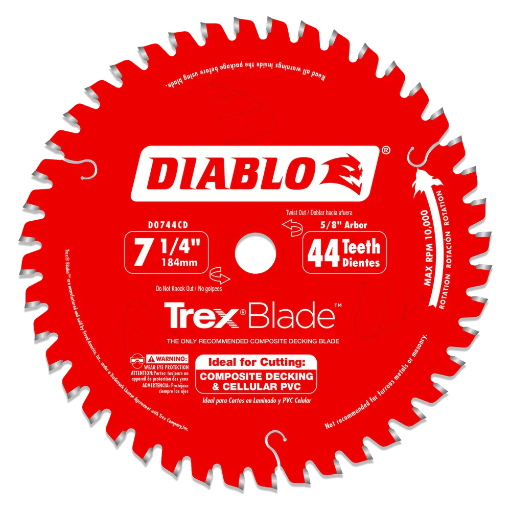 7-1/4 in. x 44 Tooth Composite Material/Plastics - 10 per Order - Poukt