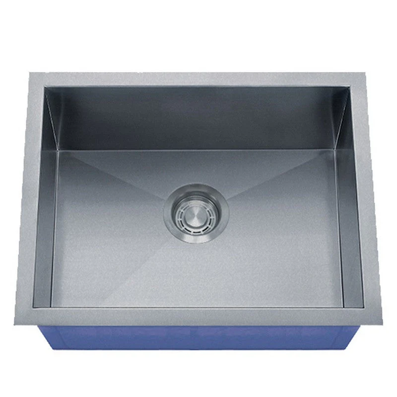 Dakota Sinks DSZ-1915 Signature Z-Series 19 Inch Zero Radius Single Bowl Undermount Stainless Steel Bar Sink with Bottom Grid - Poukt