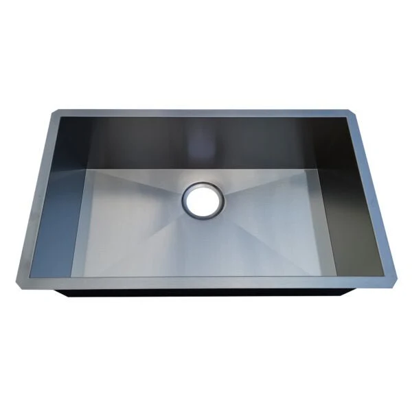 18g Zero Radius 30  18 Single Bowl Undermount Stainless Steel Kitchen Sink - Poukt