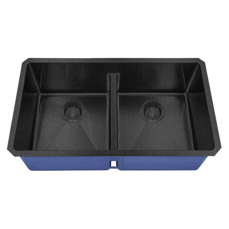 Dakota Sinks DSM-5050LD Signature M-Series 32 Inch Micro Radius 50/50 Low Divide Double Bowl Undermount Kitchen Sink with Bottom Grid - Poukt