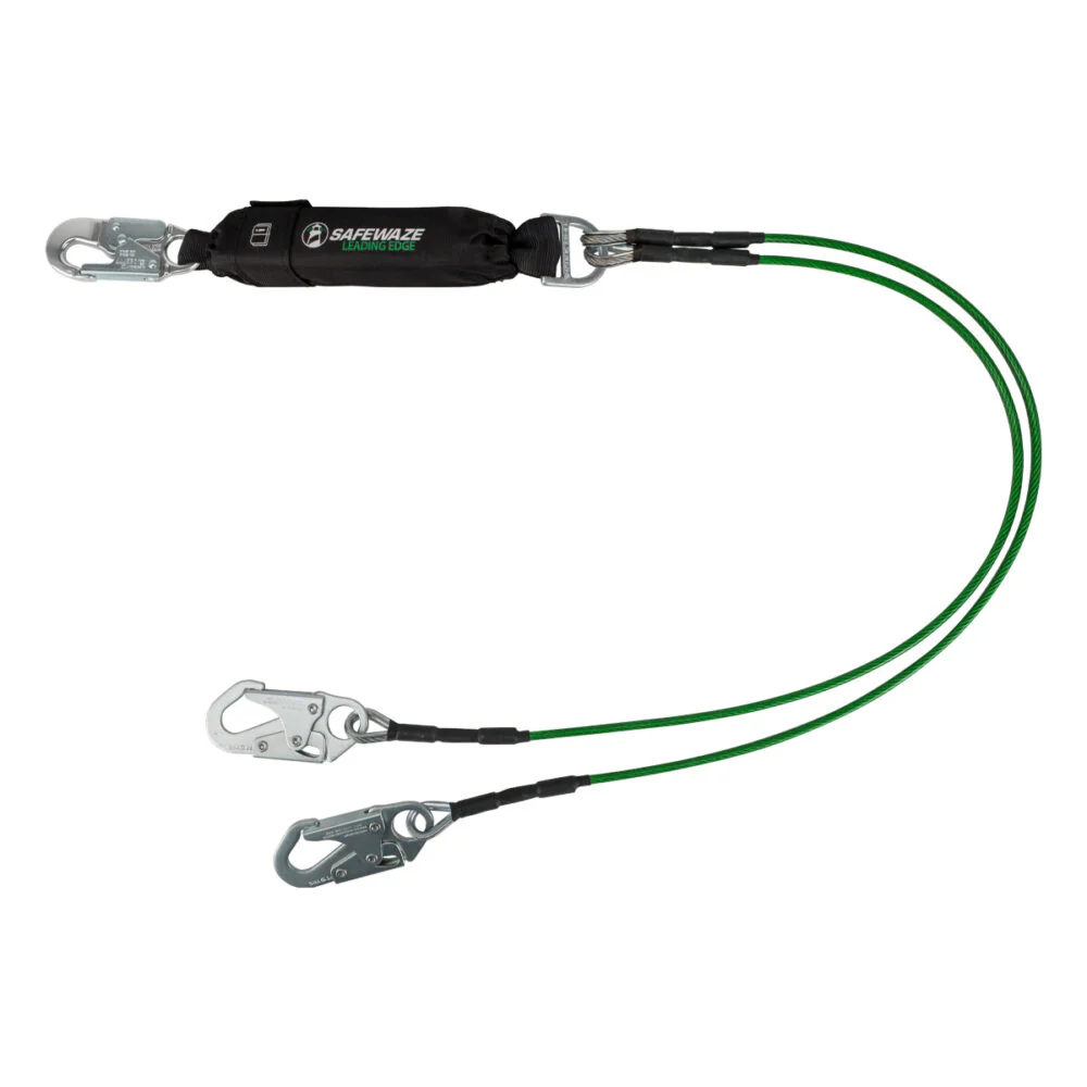Leading Edge 6   Energy Absorbing Lanyard: Dual Leg, Snap Hooks - Poukt