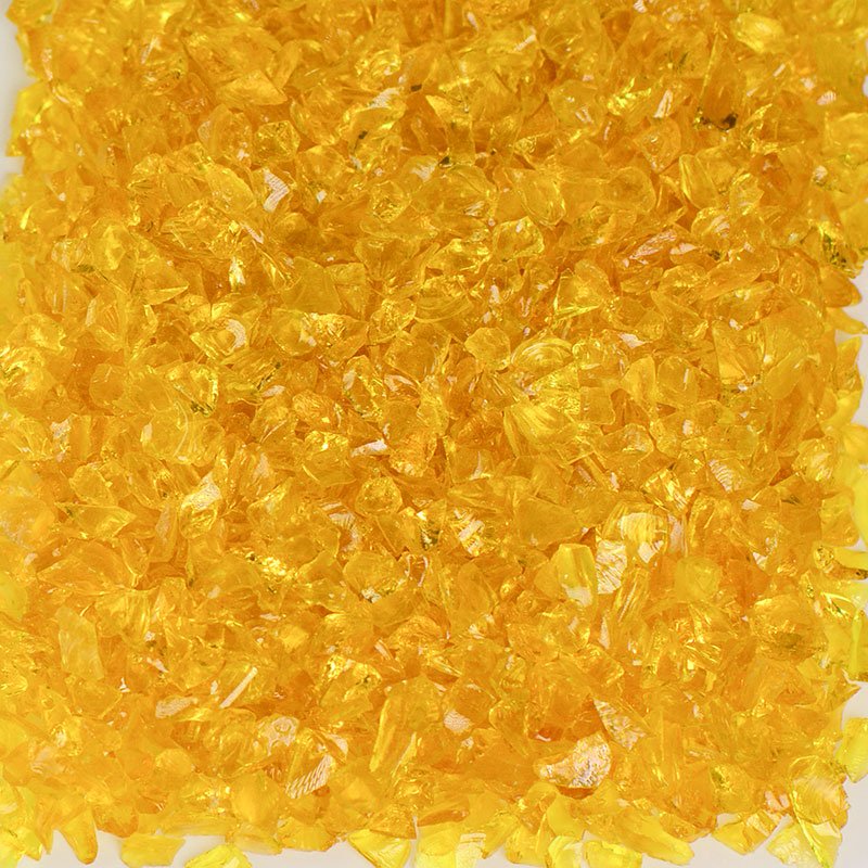 Flat Yellow Terrazzo Glass - Poukt