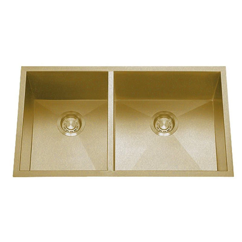 Dakota Sinks DSZ-4060 Signature Z-Series 32 Inch Zero Radius 40/60 Double Bowl Undermount Stainless Steel Kitchen Sink with Bottom Grid - Poukt