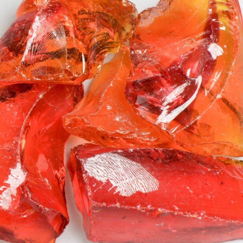 Chunky Orange Fire Glass - Poukt