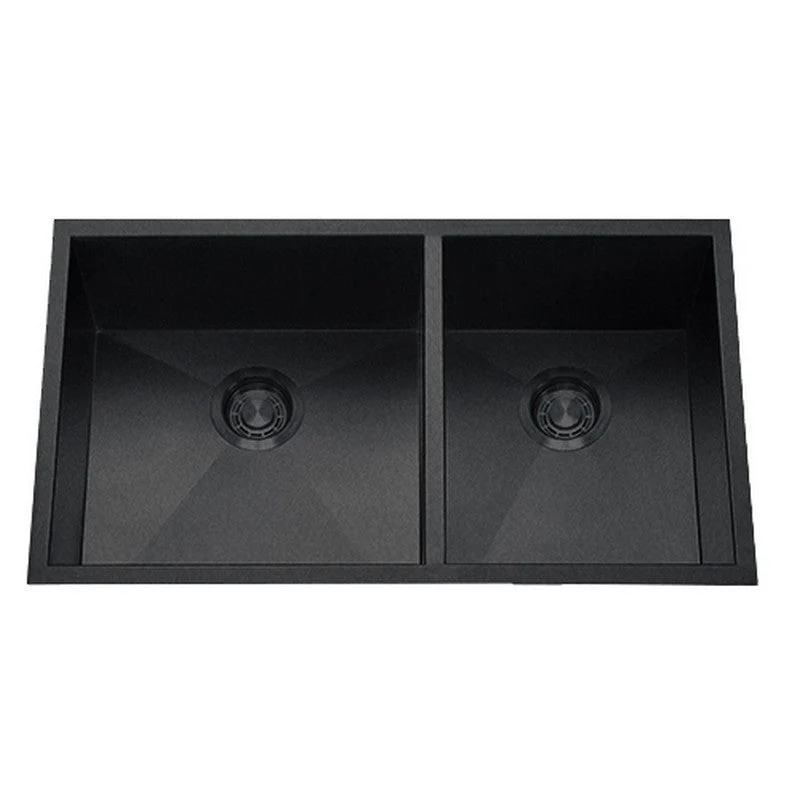 Dakota Sinks DSZ-6040 Signature Z-Series 32 Inch Zero Radius 60/40 Double Bowl Undermount Stainless Steel Kitchen Sink with Bottom Grid - Poukt