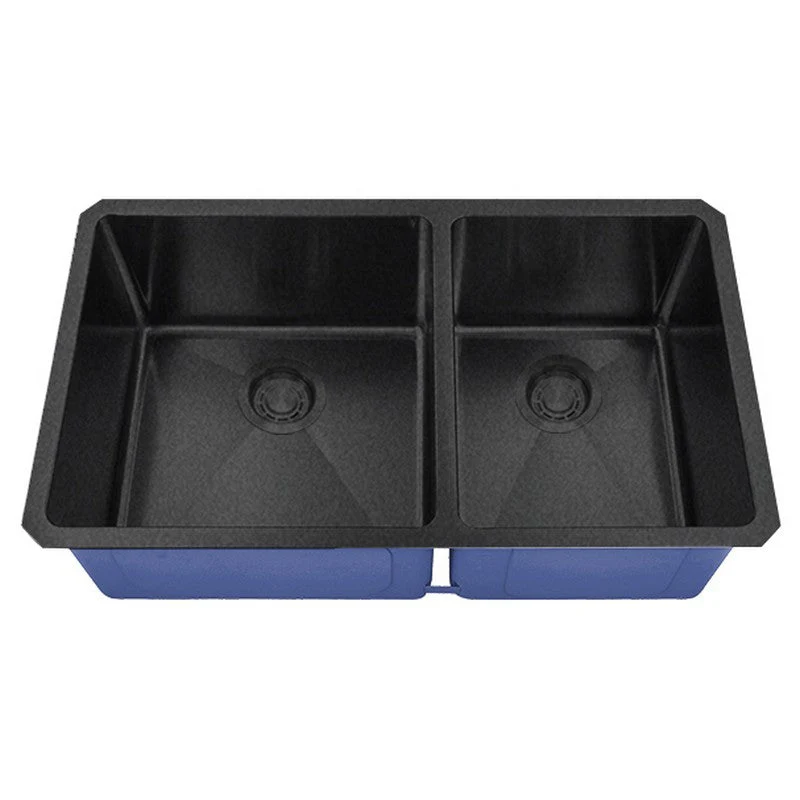 Dakota Sinks DSM-6040 Signature M-Series 32 Inch Micro Radius 60/40 Double Bowl Under-mount Kitchen Sink with Bottom Grid - Poukt