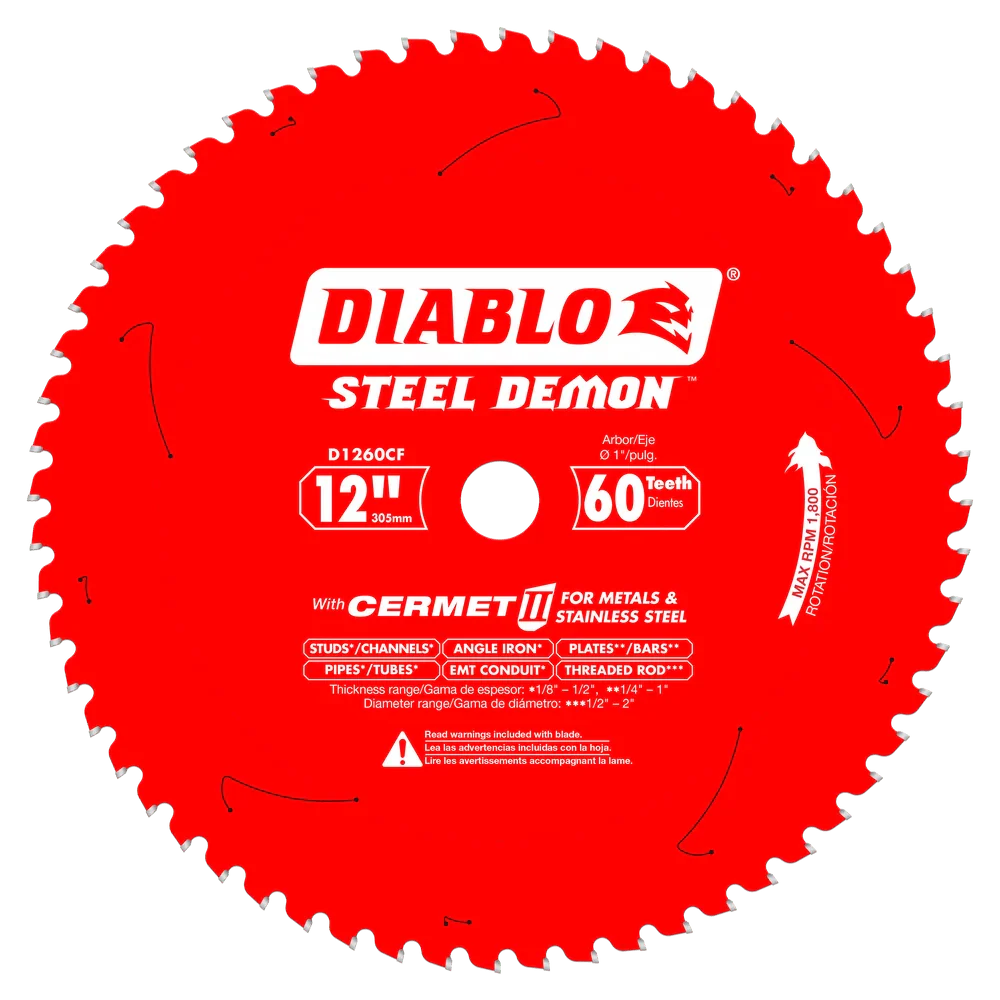 12 in. x 60 Tooth Cermet II Saw Blade for Metals and Stainless Steel - 4 per Order - Poukt